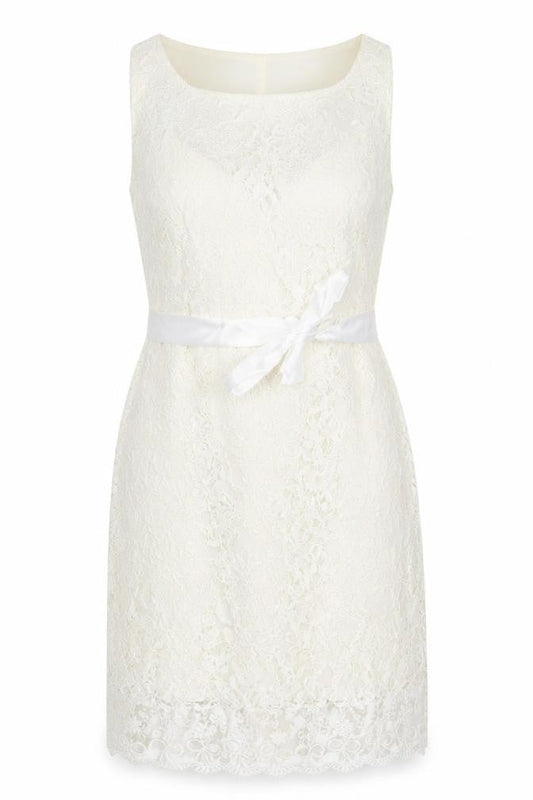 Aftershock London Women’s Ivory Lace Strapless Sheath Dress XL