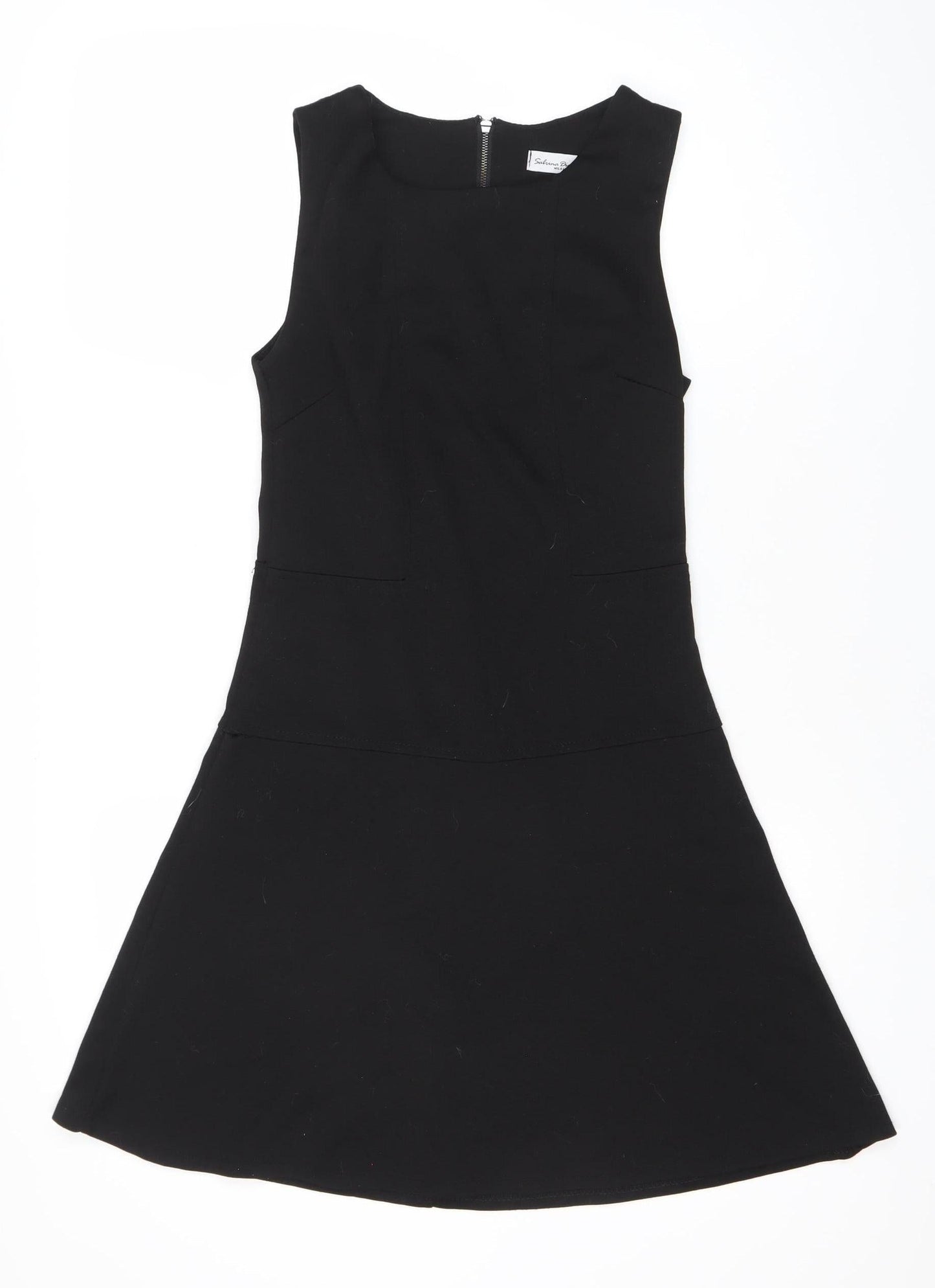 Stefano Bronzoni Women’s Black A-Line Sleeveless Knee Dress S