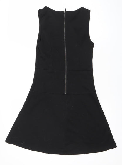 Stefano Bronzoni Women’s Black A-Line Sleeveless Knee Dress S