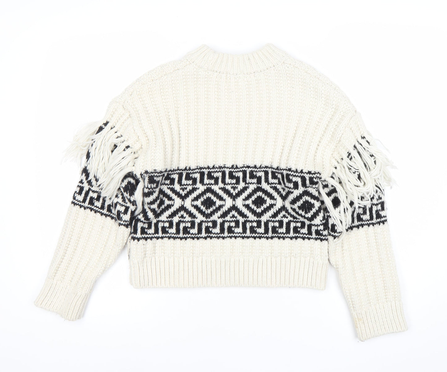 Womens UK Size XS H&M Ivory Pullover Jumper
