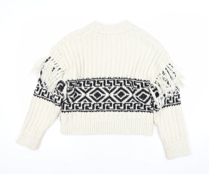 Womens UK Size XS H&M Ivory Pullover Jumper