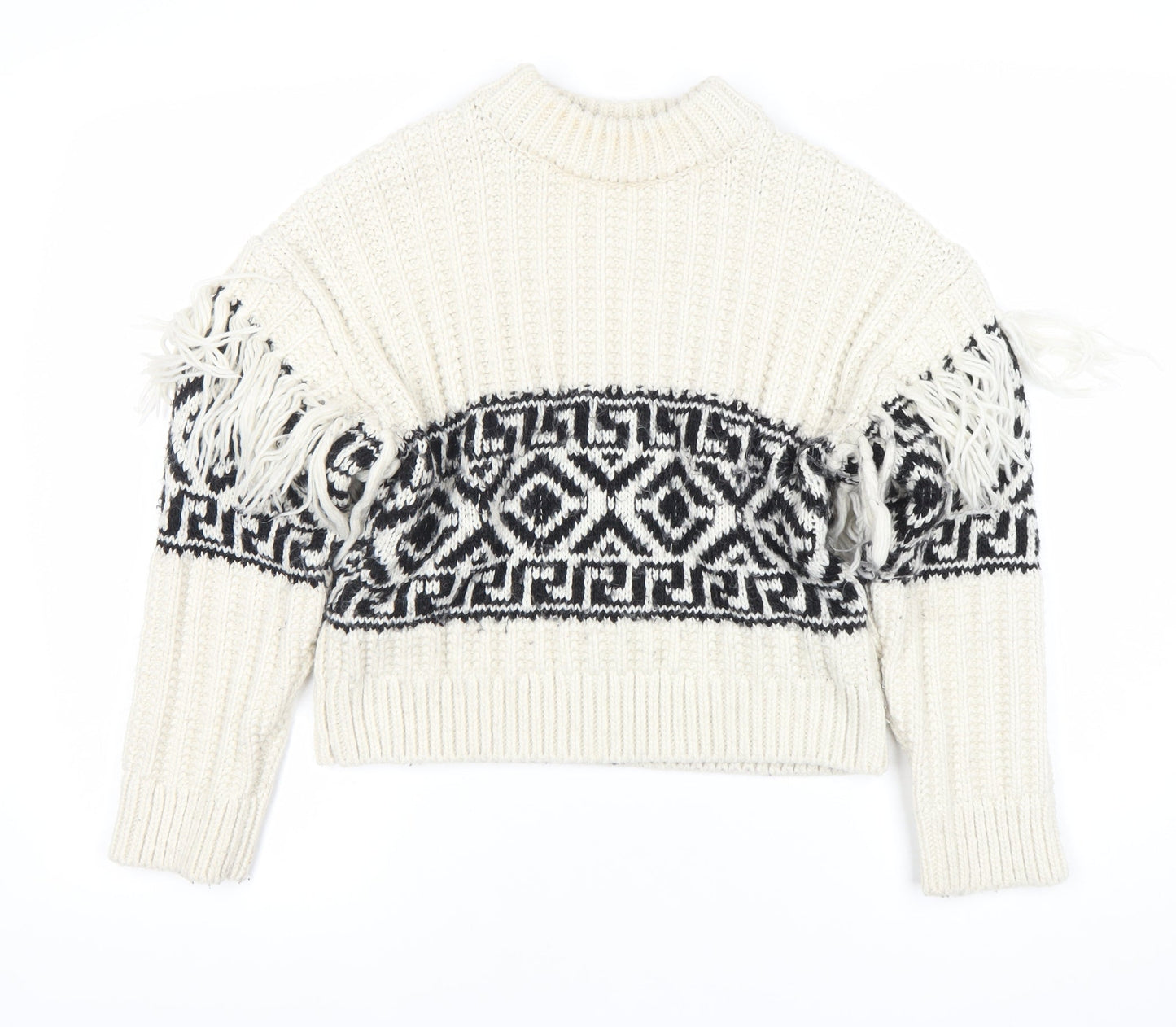 Womens UK Size XS H&M Ivory Pullover Jumper
