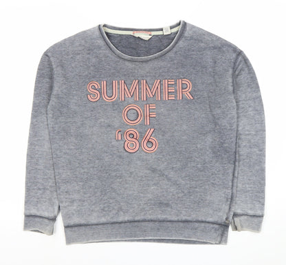 Maison Scotch Womens Grey Sweatshirt Size S Summer of '86 Pullover