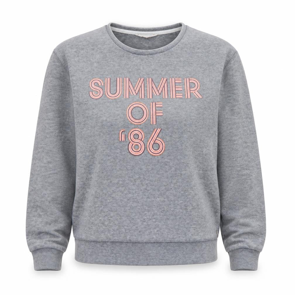 Maison Scotch Womens Grey Sweatshirt Size S Summer of '86 Pullover
