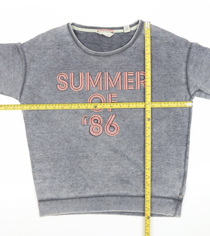 Maison Scotch Womens Grey Sweatshirt Size S Summer of '86 Pullover