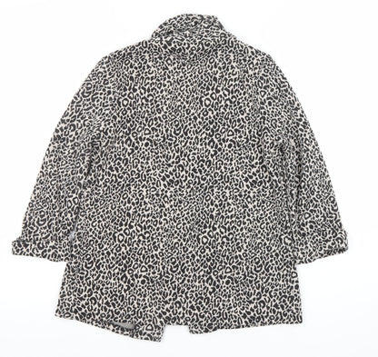 Candy Couture Girls Beige Animal Print Mid-Length Coat Age 12-13 Years