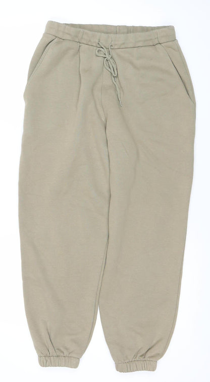 ASOS Women’s Beige Jogger Trousers Size 12 Regular Fit Cotton Blend