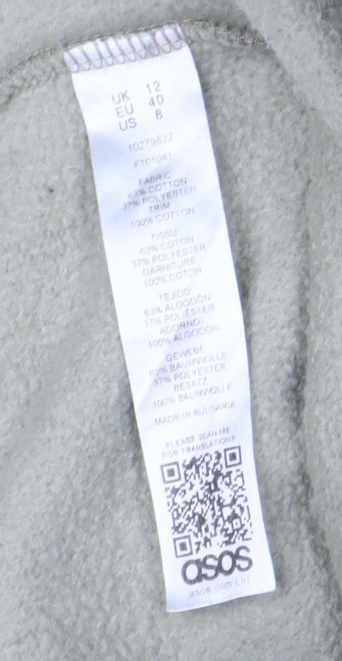 ASOS Women’s Beige Jogger Trousers Size 12 Regular Fit Cotton Blend