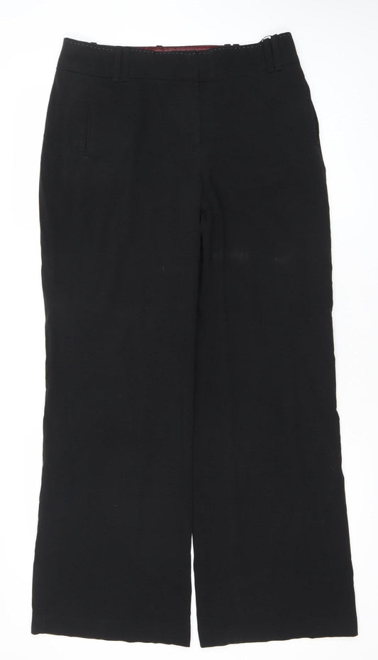 Next Women’s Black Tall Wide-Leg Work Trousers Size 12