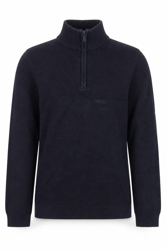 Next Boys Black Henley Half Zip Cotton Sweatshirt 13 Years