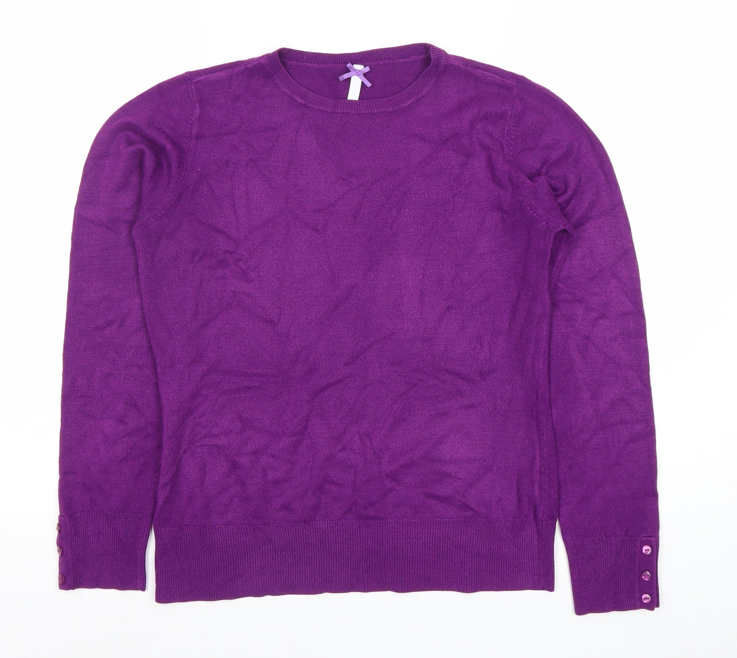Womens UK Size 10 Papaya Purple Pullover Jumper