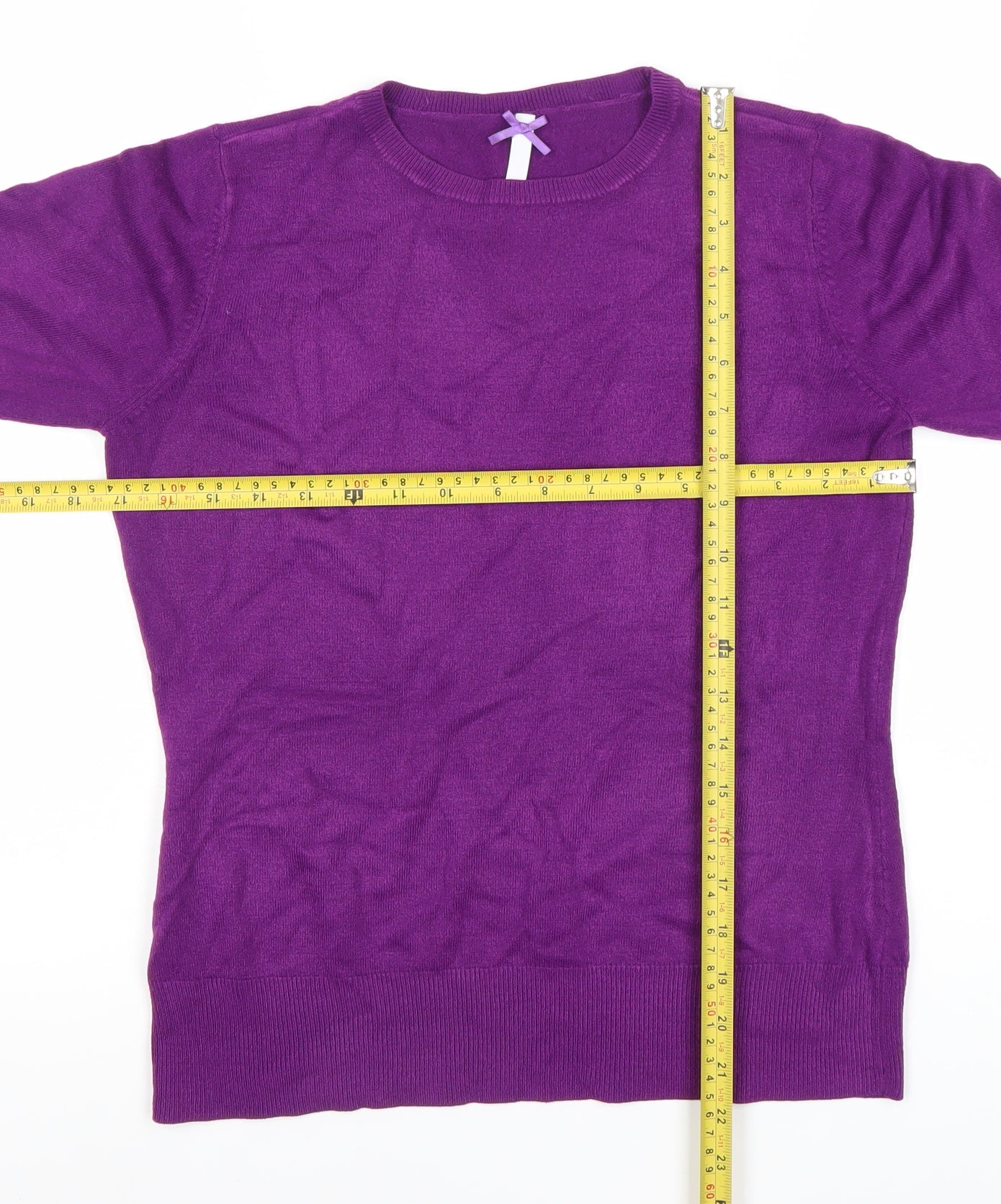 Womens UK Size 10 Papaya Purple Pullover Jumper