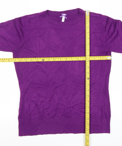 Womens UK Size 10 Papaya Purple Pullover Jumper
