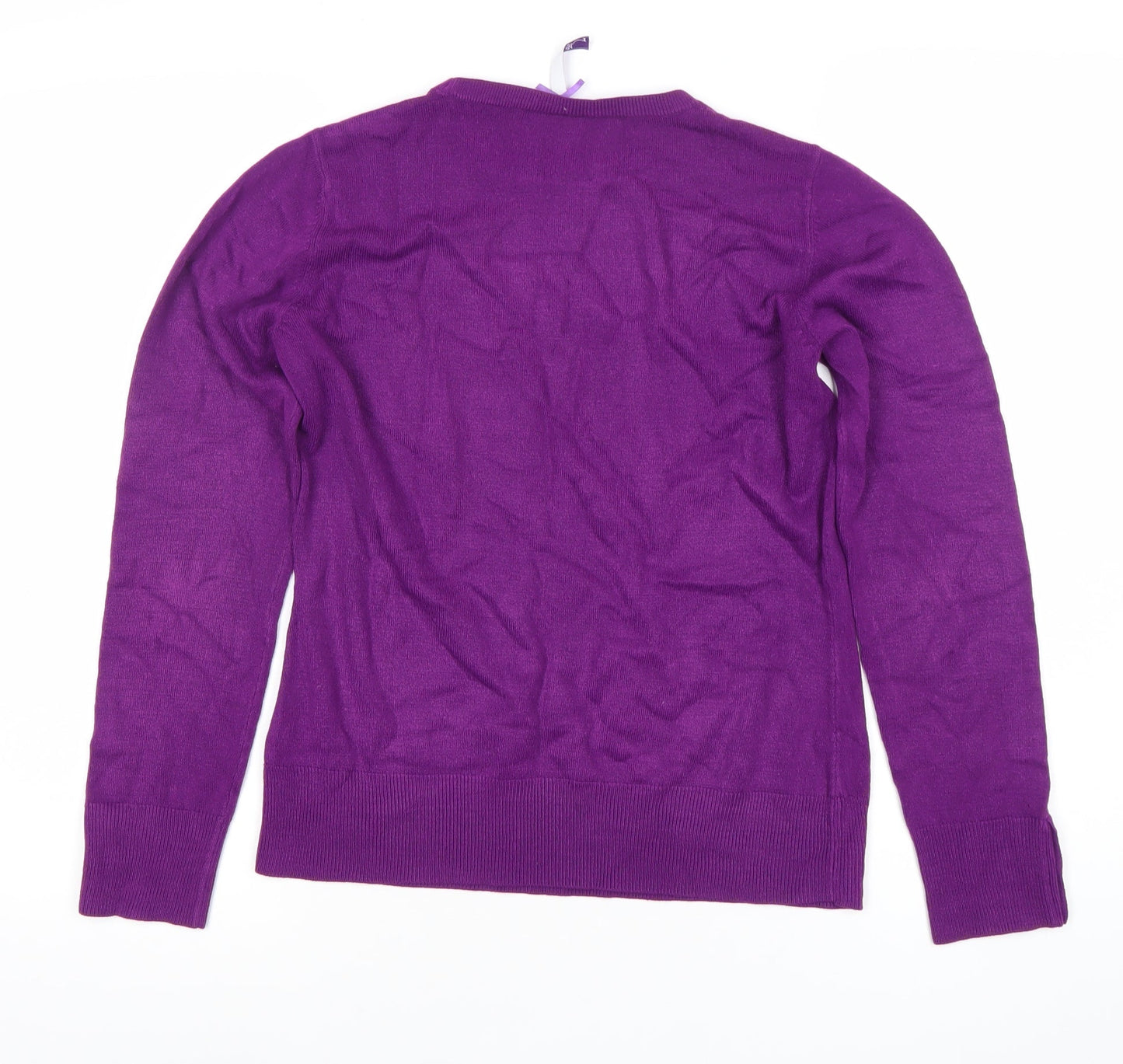 Womens UK Size 10 Papaya Purple Pullover Jumper