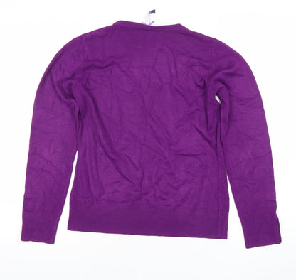 Womens UK Size 10 Papaya Purple Pullover Jumper
