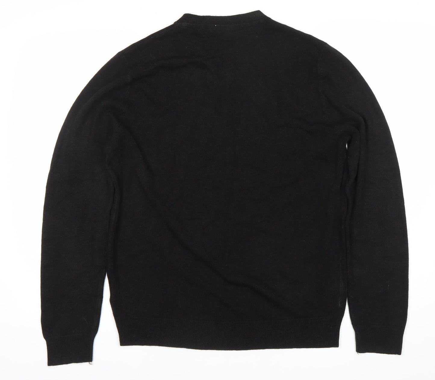 Jeff Banks Men’s Black Medium Pullover Jumper Knit Crew Neck