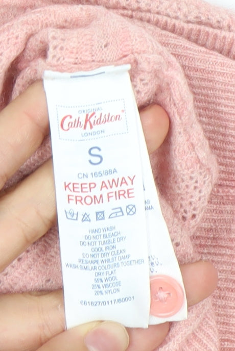 Womens UK Size S Cath Kidston Pink Cardigan Jumper