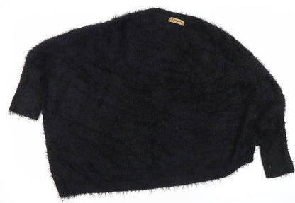 Sophylline Women’s Black Shrug Jumper Knit S 3/4 Sleeve Dolman