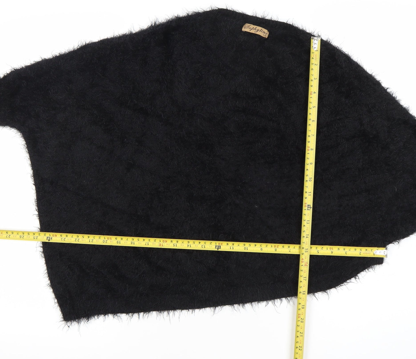 Sophylline Women’s Black Shrug Jumper Knit S 3/4 Sleeve Dolman