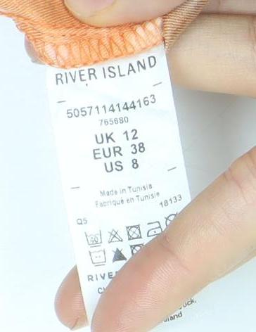 River Island Womens Multicoloured Floral Wide-Leg Trousers Size 12