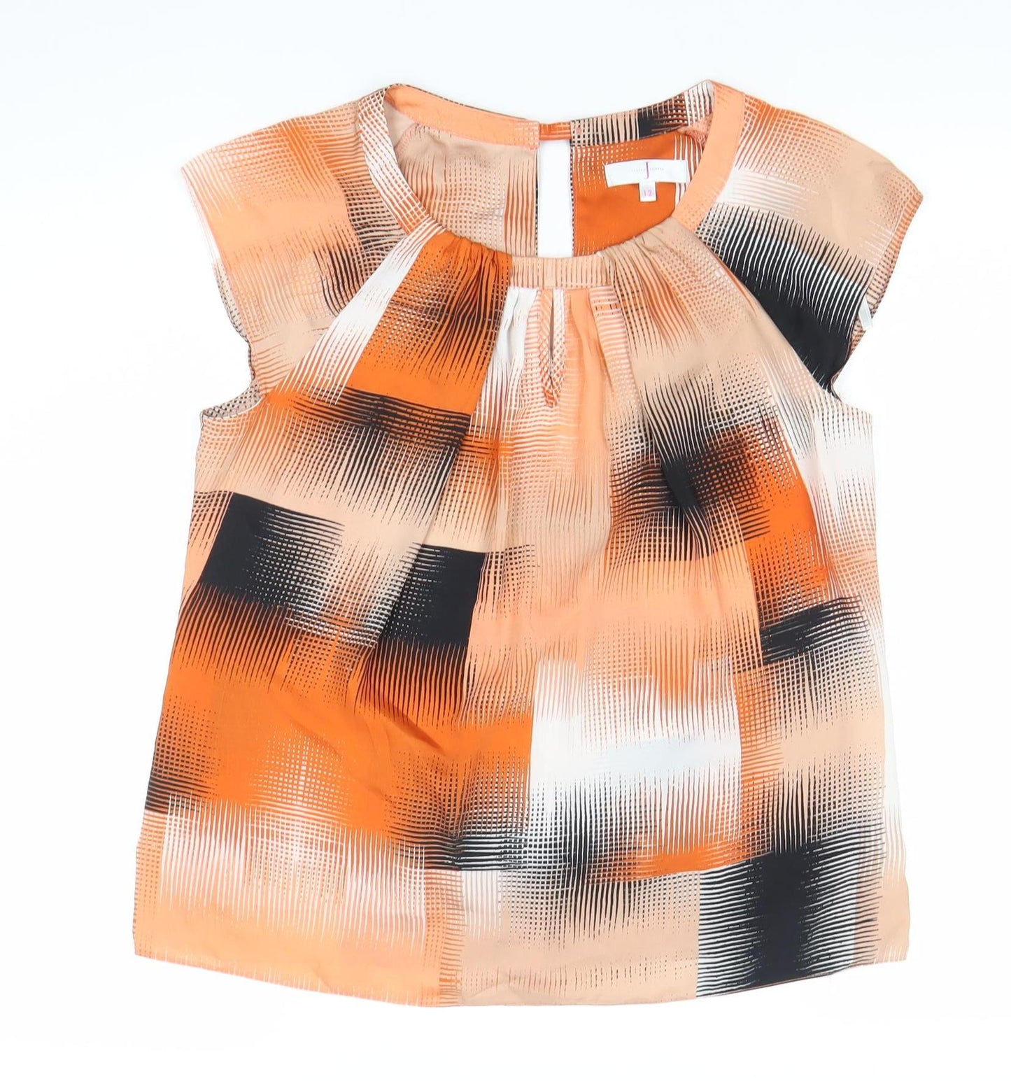 Jasper Conran Womens Multicoloured Geometric Blouse Size 12 Sleeveless