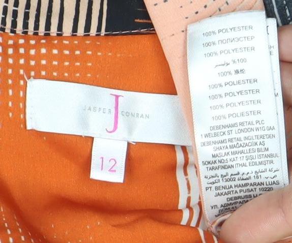 Jasper Conran Womens Multicoloured Geometric Blouse Size 12 Sleeveless