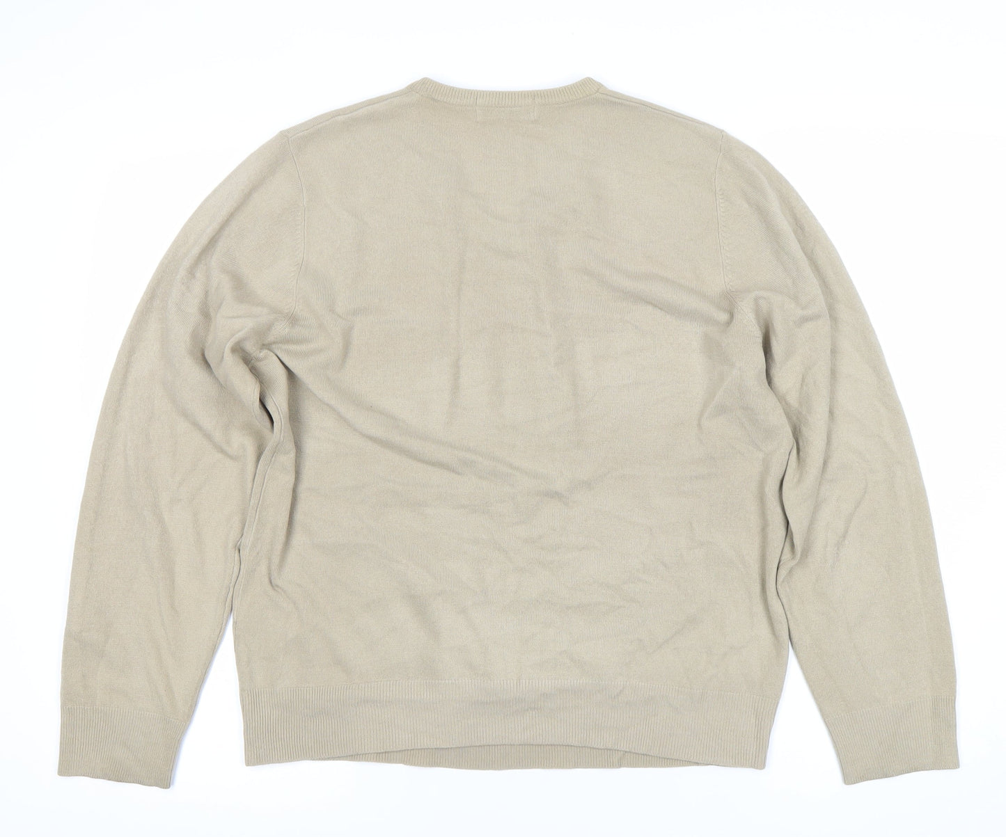 Marks and Spencer Men’s Beige V-Neck Pullover Jumper M