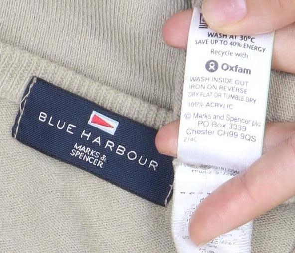 Marks and Spencer Men’s Beige V-Neck Pullover Jumper M