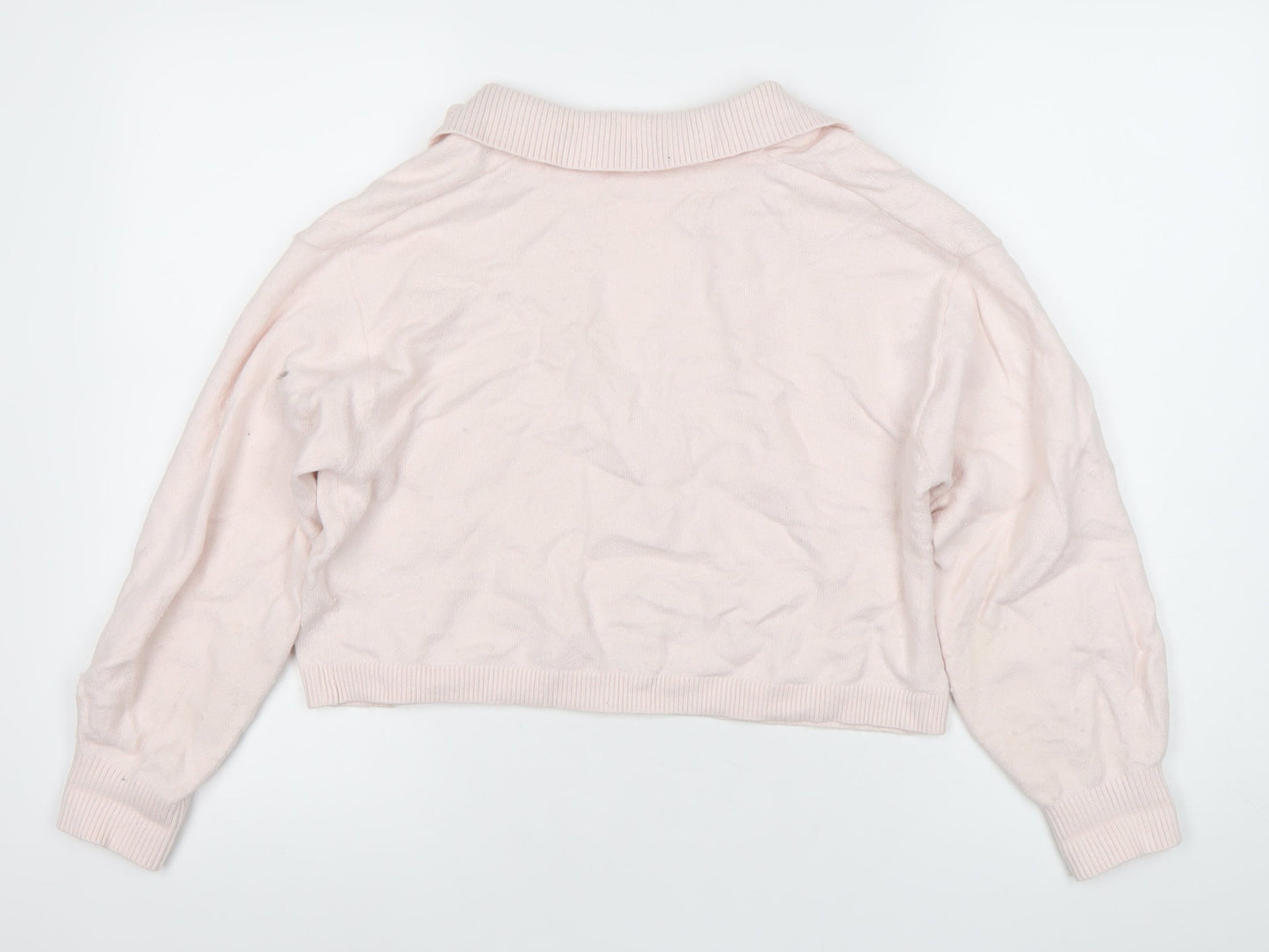 Patron Saints Women’s Pink XS Collared V-Neck Pullover Jumper