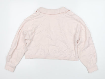 Patron Saints Women’s Pink XS Collared V-Neck Pullover Jumper