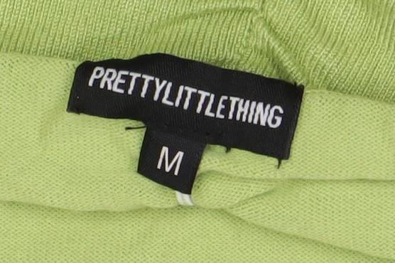 PrettyLittleThing Women’s Green Mini Slip Dress Size M Halter Neck