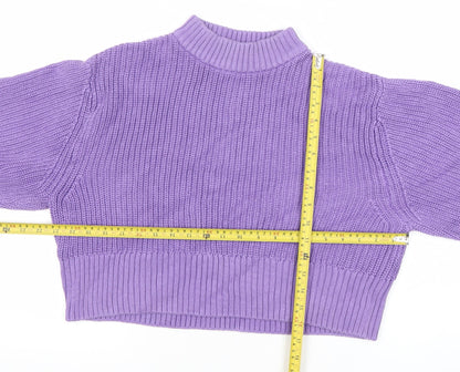 Womens UK Size XS Monki Purple Pullover Jumper