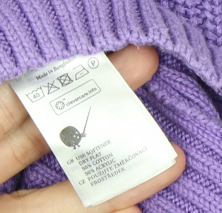Womens UK Size XS Monki Purple Pullover Jumper