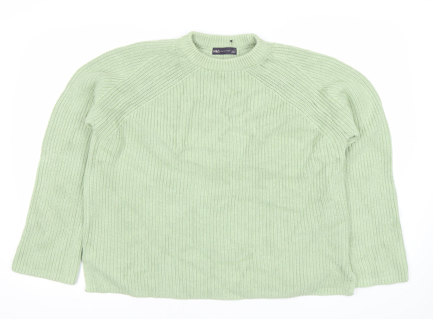 Womens UK Size L Marks and Spencer Green Pullover Jumper