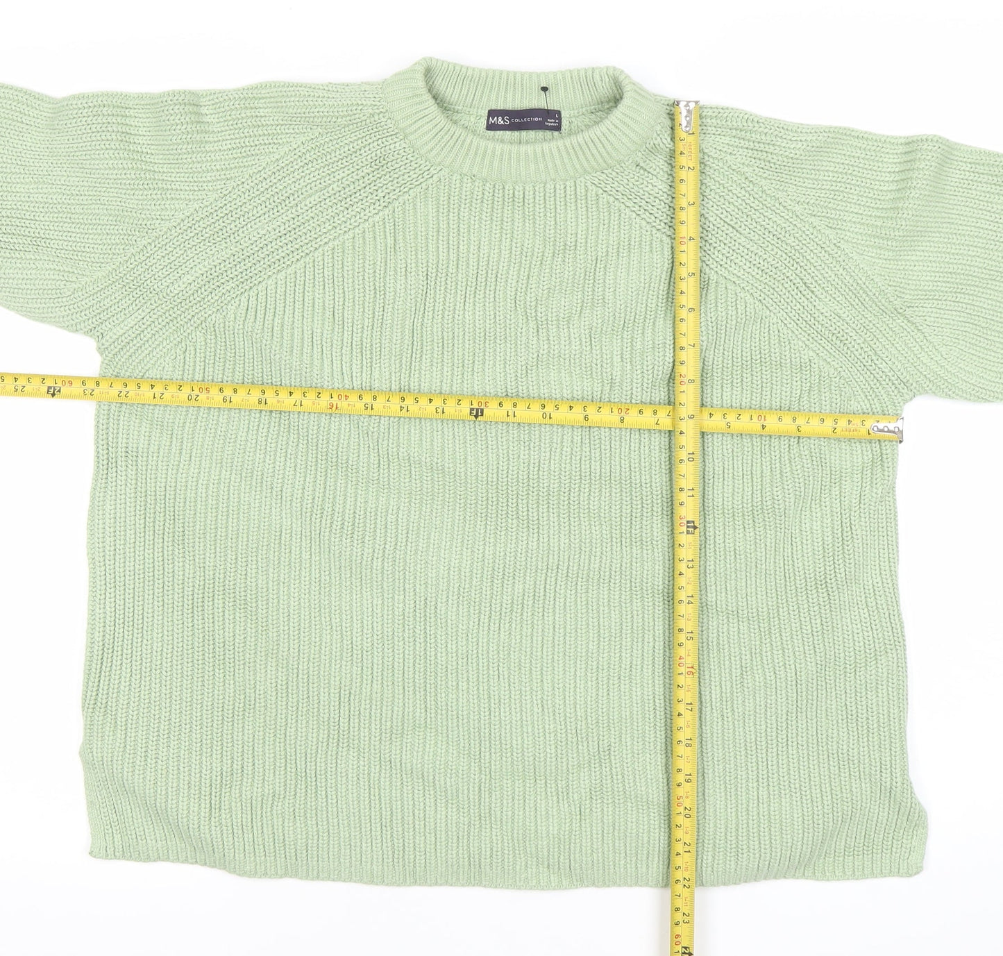Womens UK Size L Marks and Spencer Green Pullover Jumper