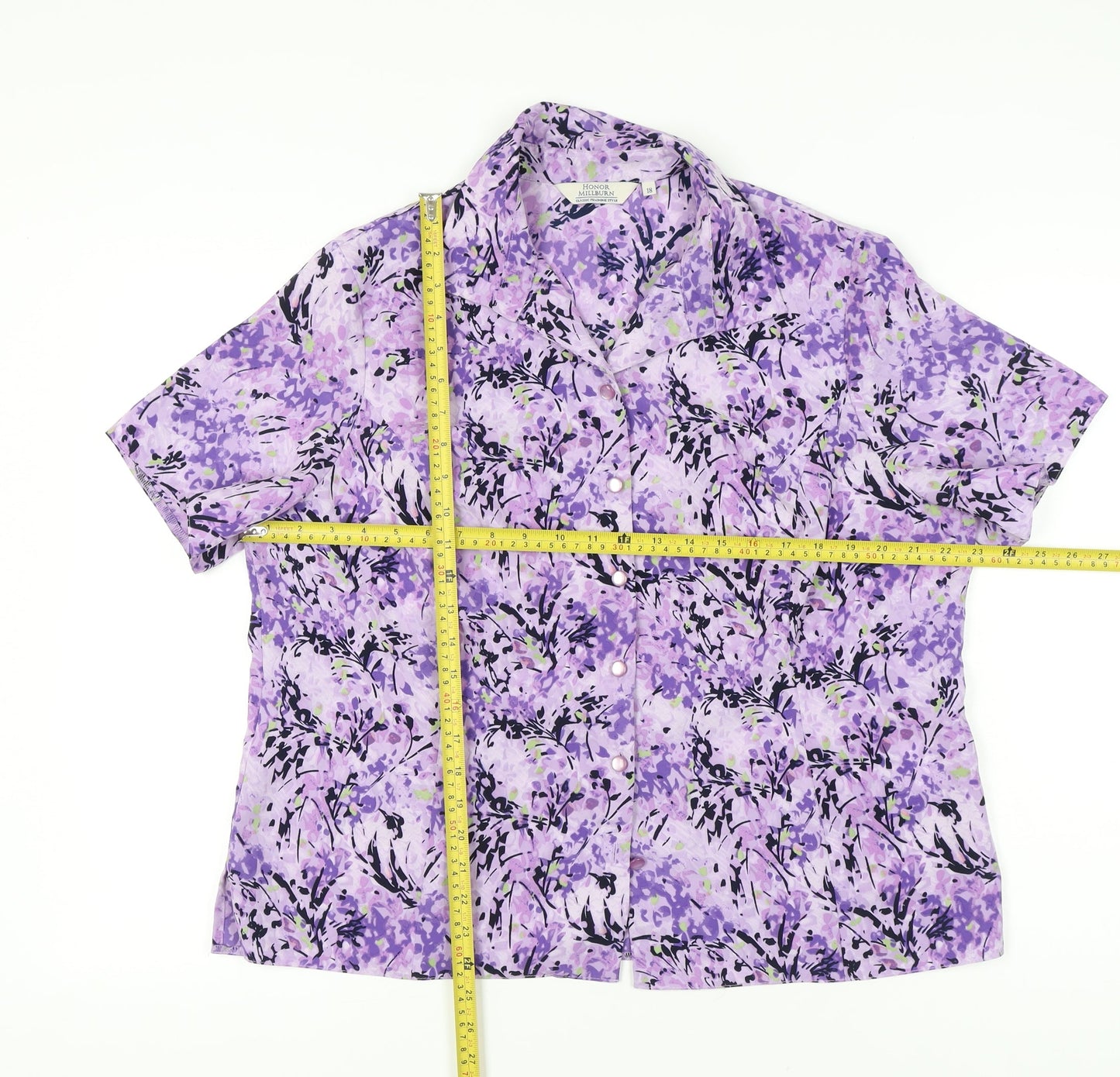 Womens UK Size 18 Honor Millburn Multicoloured Classic Button-Up