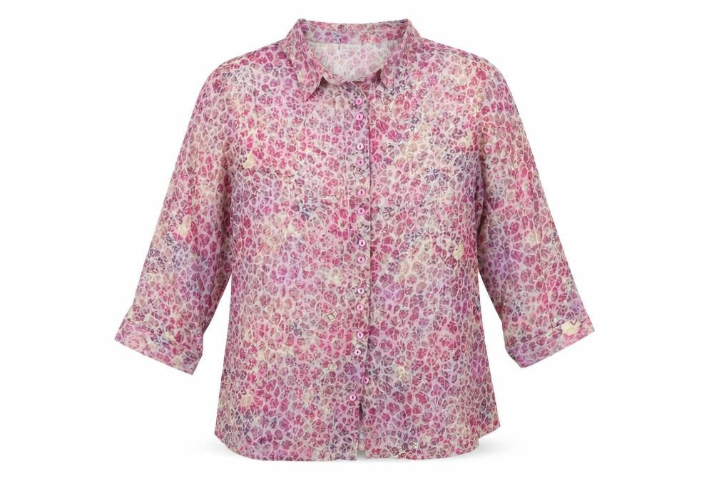 Womens UK Size 18 Damart Multicoloured Tunic Button-Up