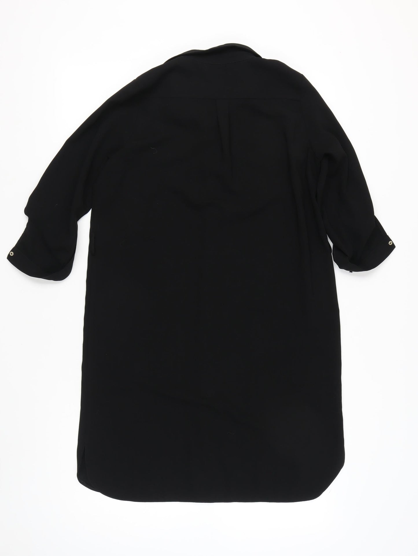 Dorothy Perkins Women’s Black Shirt Dress UK 12 3/4 Sleeve Workwear