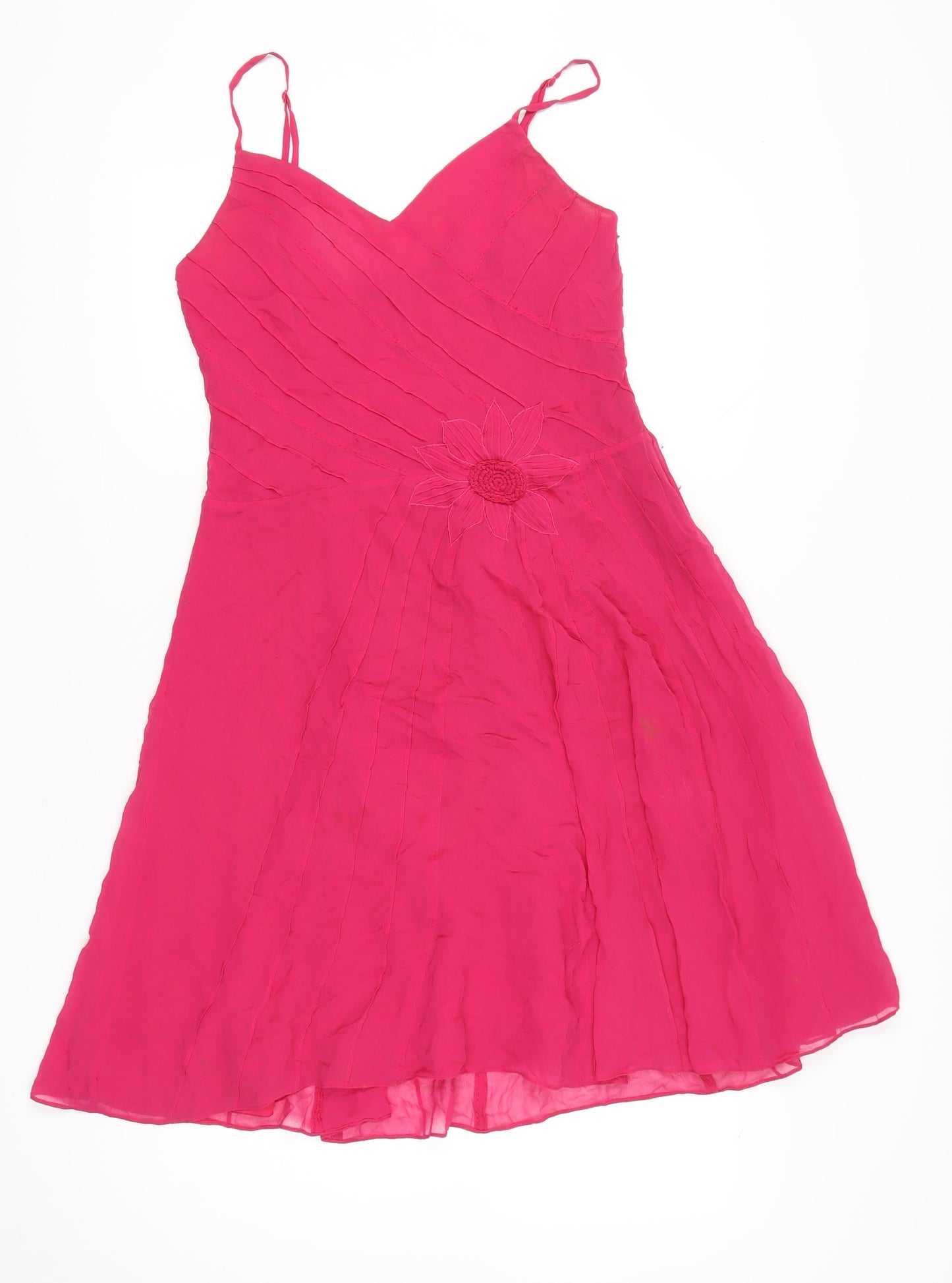Coast Women’s Pink Silk A-Line Knee Length Dress Size 14