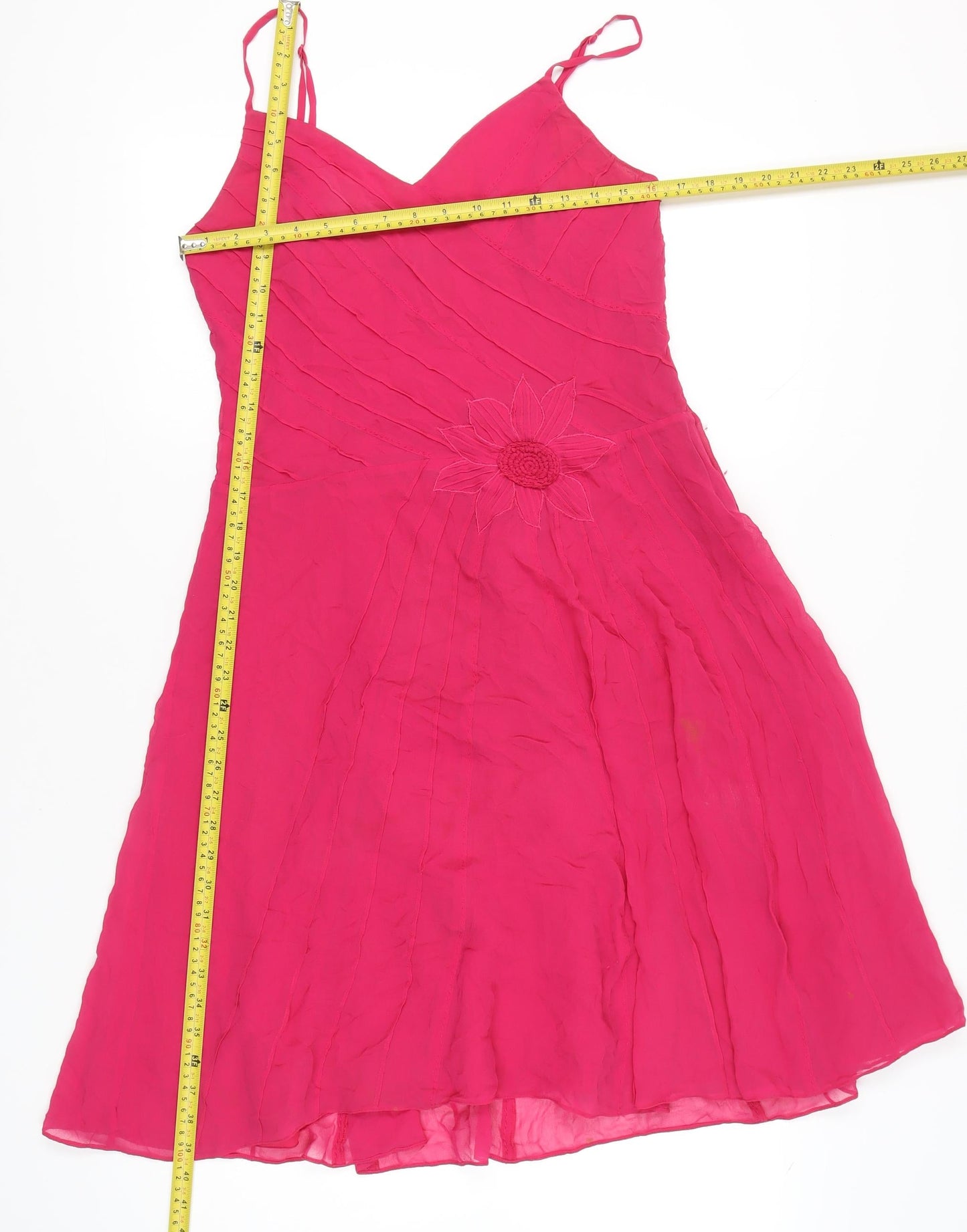 Coast Women’s Pink Silk A-Line Knee Length Dress Size 14