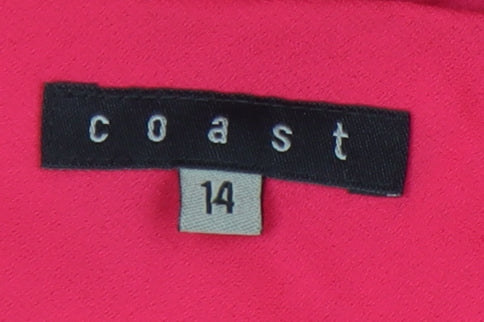 Coast Women’s Pink Silk A-Line Knee Length Dress Size 14
