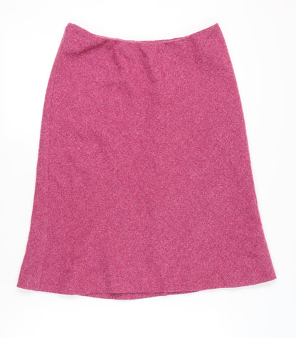 Alex & Co Women’s Pink Wool A-Line Knee Length Skirt Size 16