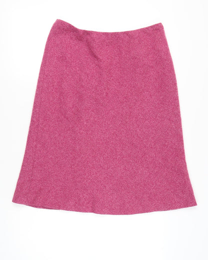 Alex & Co Women’s Pink Wool A-Line Knee Length Skirt Size 16