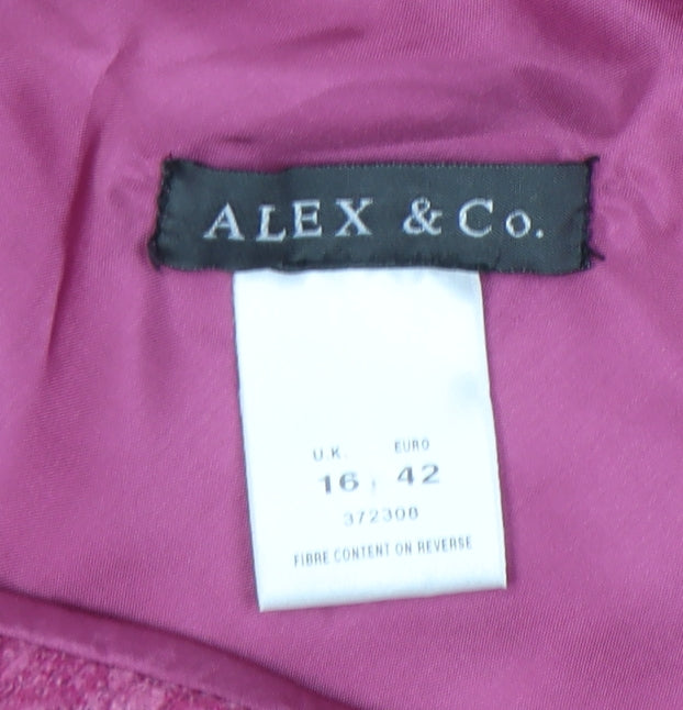 Alex & Co Women’s Pink Wool A-Line Knee Length Skirt Size 16