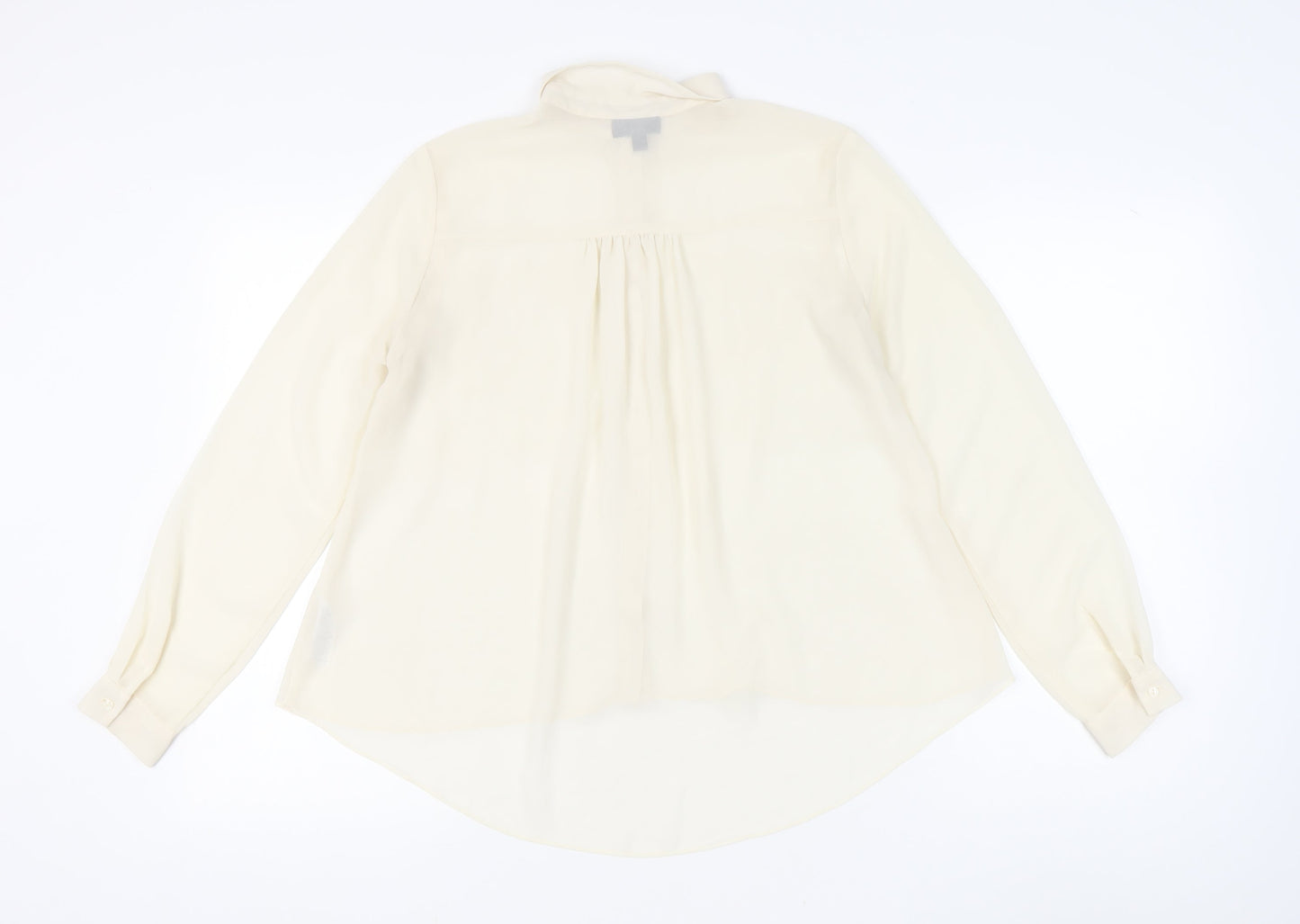 Womens UK Size 10 Topshop Ivory Basic Blouse