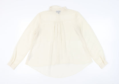 Womens UK Size 10 Topshop Ivory Basic Blouse