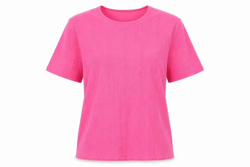 Womens UK Size L Bonmarché Pink Basic T-Shirt