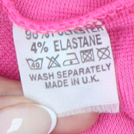 Bonmarché Women’s Pink Short Sleeve T-Shirt Top L Polyester