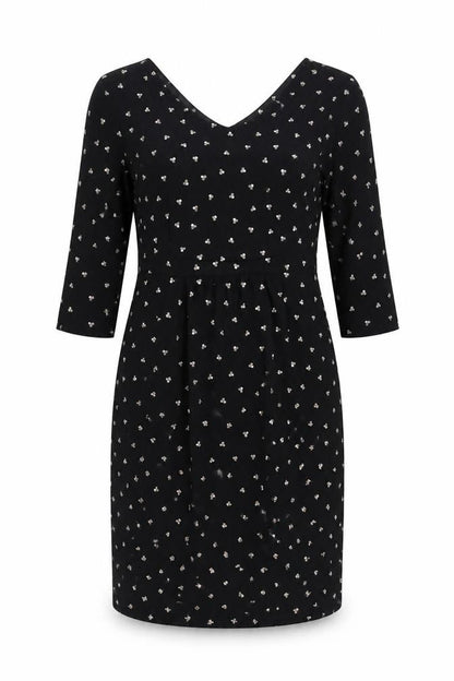 Séraphine Women Black Polka Dot Sheath Dress UK 10