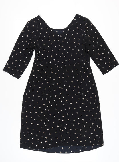 Séraphine Women Black Polka Dot Sheath Dress UK 10